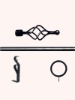 retractable metal curtain poles