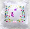 ribbon embroidery cushion,DIY cushion