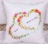 ribbon embroidery cushion,needlework,DIY cushion