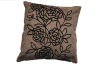 rose flocked suede living room sofa cushion