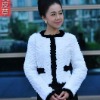 round collar rabbit fur white coat 11YY-XTM019