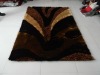round shaped multi -clolor mixed-pile  polyester shaggy carpet/rug designs