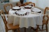 round white cotton table cloth