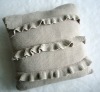 ruffle cushion pillow