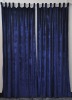 sapphire blue velvet curtains