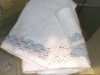 sateen boreder hotel bath towel