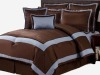 satin 4 pieces bedding sets in solid color