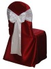 satin banquet chair cover with sash for wedding and party