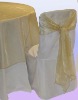 satin chair cover&organza sash