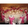 satin hotel self-tie chair covers for party