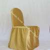 satin lamour chair cover with pleats banquet chair cover for weddings