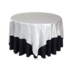 satin overlay for round table and 100% polyester table cover