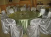 satin round banquet tablecloth and universal wedding chair covers