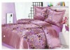 satin stripe star hotel bedding set