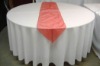 satin table runner for round polyester table cover