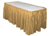 satin table skirting, table skirt, fitted skirt