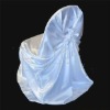 satin universal chair cover and self-tie chair cover