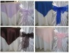 satin universal chair cover and wedding table overlay and organza sash