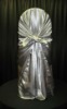 self-tie back chair cover,CT204 satin chair cover,universal chair cover