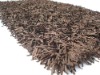 shag rug made of leather