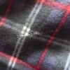 sheared print plaid polar fleece