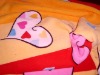 sheer polyester printed coral fleece fabric