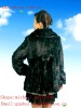 short dyed mink coat for women