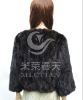short knit mink fur coat
