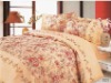 silk flower printed bedding set