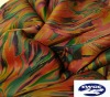 silk printing organza fabric for dress,cheongsam fabric