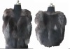 silver fox fur vest