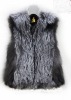 silver fox fur vest/ fur gilet/ fur garment 1190