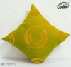 simply style irregular circle design flax cushion