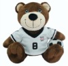 sitting bear with soccer for boy gifts