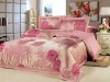 sleep in the flowers silk bedding set with 4 pcs