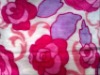 smooth feeling flannel blanket with flower printing