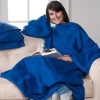 snuggie fleece blanket with two pocket,and sleeve