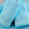 soft blue face towel