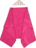 soft& breathable pink printed velor kids beach towel hood
