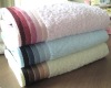 soft dobby towel with satin border