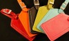 soft leather embossing luggage tag