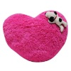 soft plush cushion with toy triangle heart