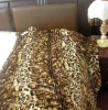 soft printed leopard design pv blanket for home