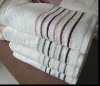 solid bath towel with border