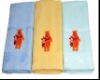 solid bath towel with embroidery