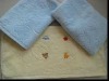 solid bath towel with embroidery