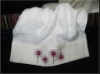 solid bath towel with embroidery