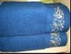 solid bath towel with embroidery