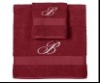 solid bath towel with embroidery