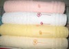 solid bath towel with embroidery&border